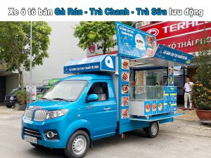 xe ô tô bán Gà Rán - Cafe - Trà Chanh - Trà Sữa lưu động