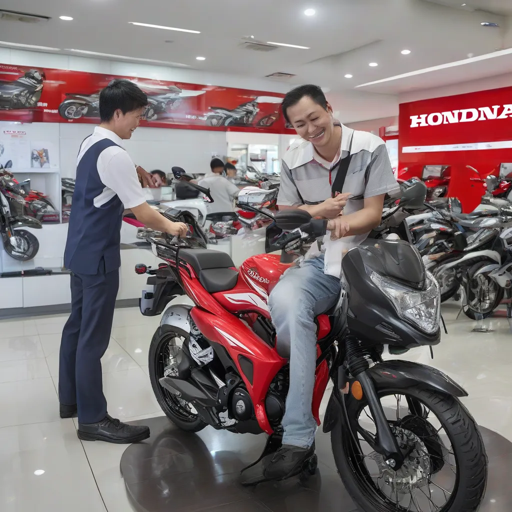 Nhân viên tư vấn mua xe tại Honda Hồng Đức