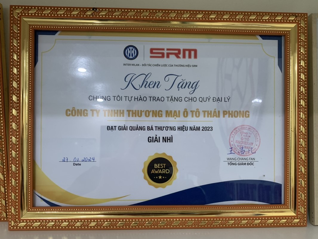 Danh hiệu và Giải thưởng ô tô Thái Phong