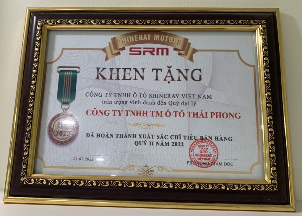 Danh hiệu và Giải thưởng ô tô Thái Phong
