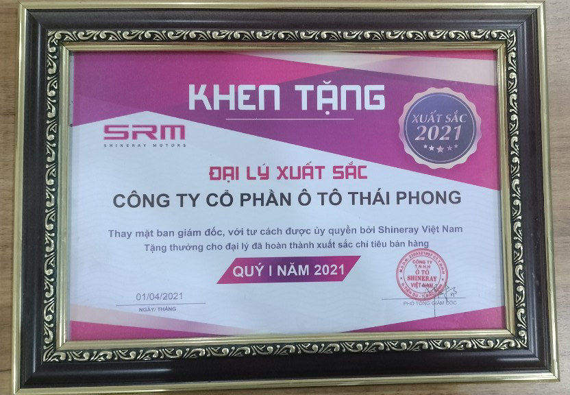 Danh hiệu và Giải thưởng ô tô Thái Phong