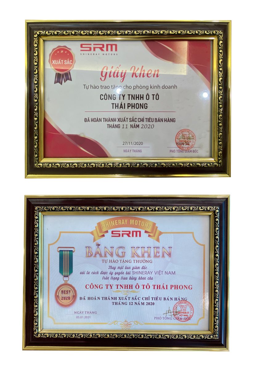 Danh hiệu và Giải thưởng ô tô Thái Phong