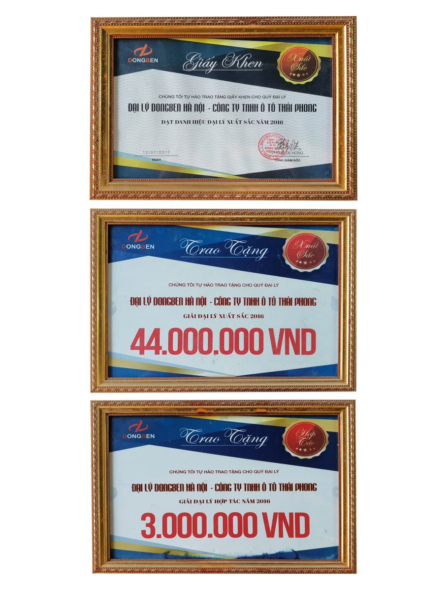 Danh hiệu và Giải thưởng ô tô Thái Phong