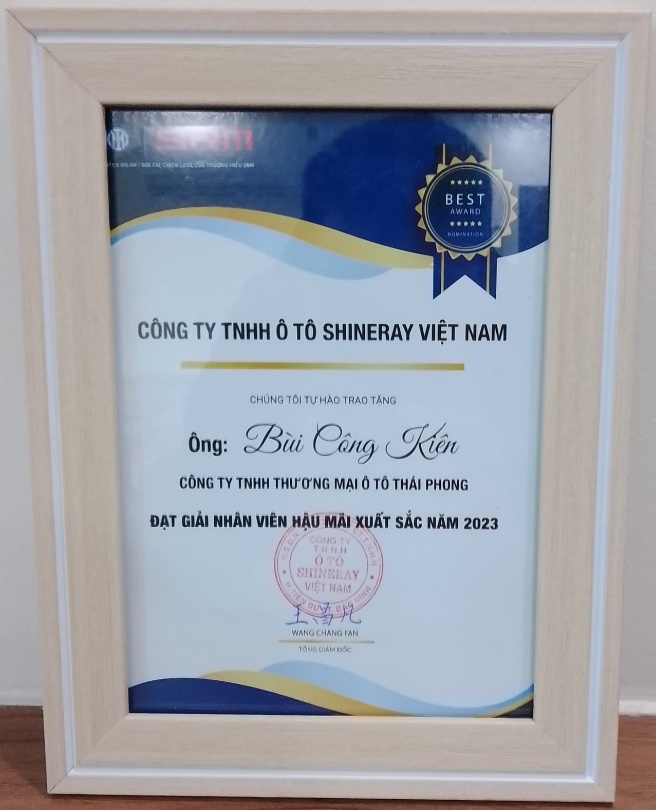 Danh hiệu và Giải thưởng ô tô Thái Phong