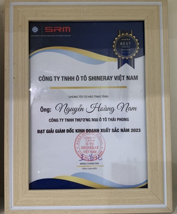 Danh hiệu và Giải thưởng ô tô Thái Phong