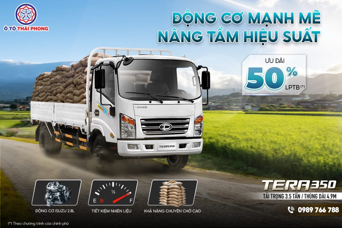 Xe Tải 3.5 Tấn - Giải Hiệu Quả Tại Hà Nội Và Toàn Quốc Cùng Thái Phong Auto 8 Xe tải 3.5 tấn Tera 350