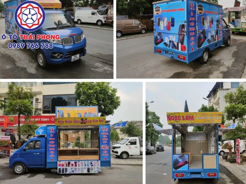 xe bán hàng lưu động đa năng Mẫu xe bán phụ kiện điện thoại lưu động