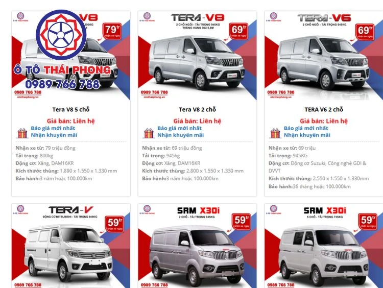 Nên mua xe tải van hay tải nhẹ Các dòng xe van nổi bật mà Thái Phong đang cung cấp