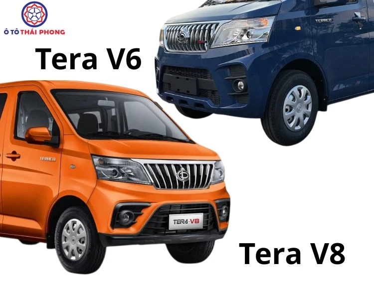 so sánh xe tải van Tera V6 và Tera V8
