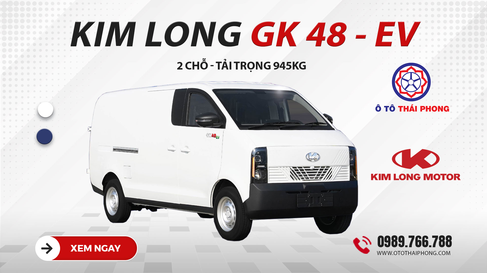 Xe Van Điện Kim Long GK 48 - EV 1 Xe Van Điện Kim Long GK 48 - EV